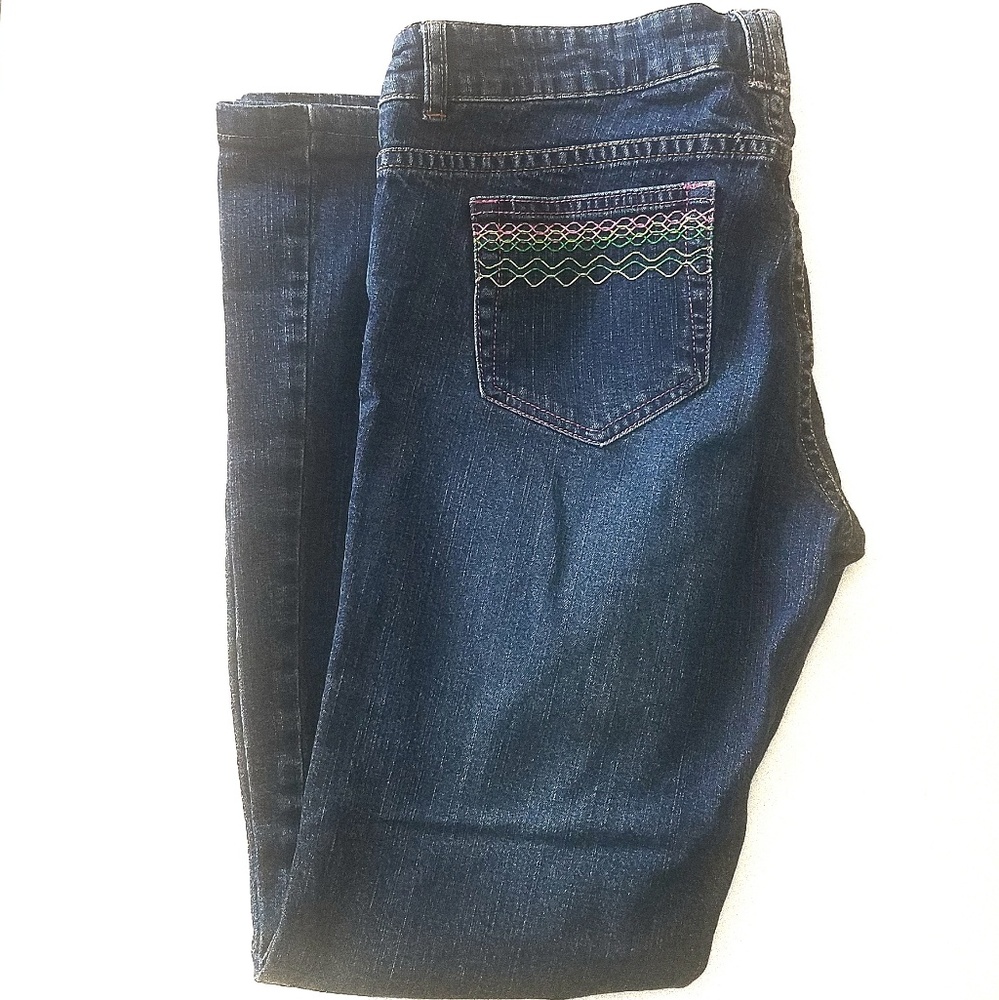 Lilly Pulitzer Rainbow Embroidered Pocket Jeans